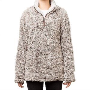 PAAZA Frosty Tipped Quarter Zip Sherpa Pullover‎
